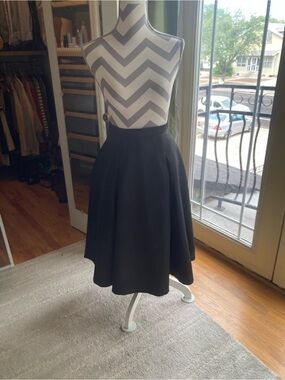Women’s Brown Circle Skirt with Structured Waistband